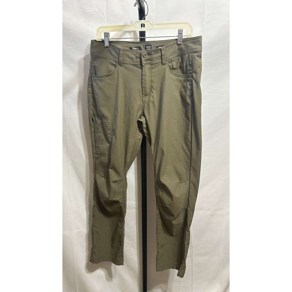 prAna Halle Straight Fit Women's Cargo Army Green Pants Size 10 Regular